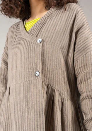 “Bodil” woven linen jacket - mole