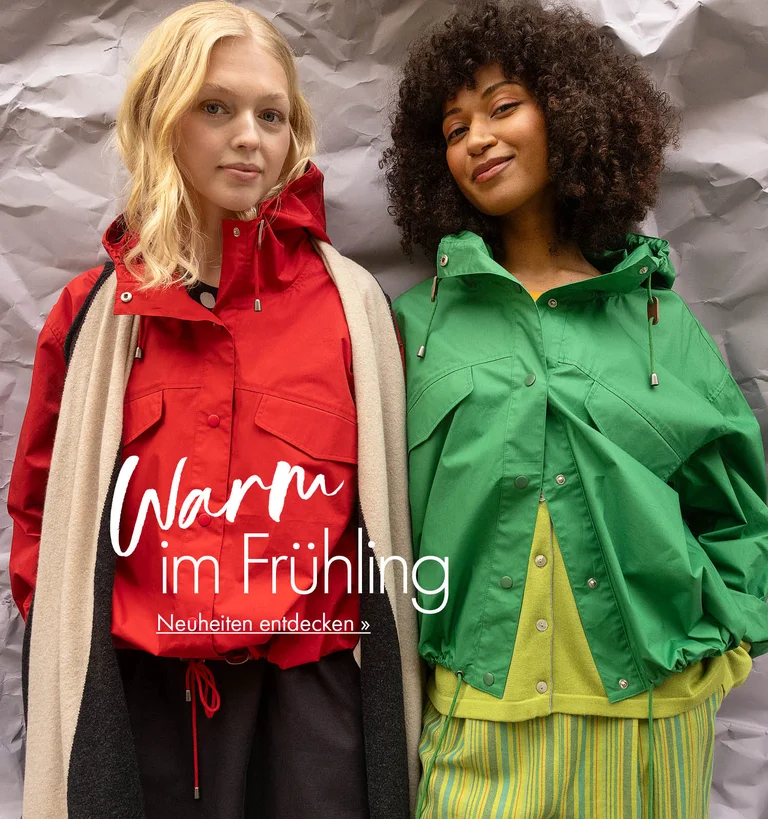 Eine Collage mit Bildern von Frauen in Strickjacken in verschiedenen Farben von Gudrun Sjödén.