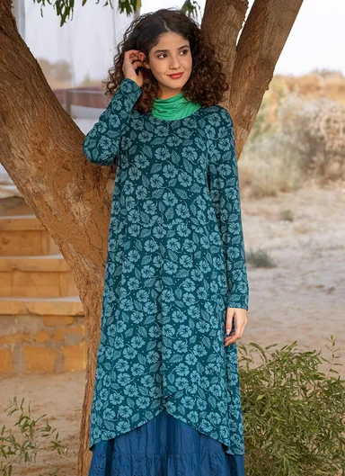 “Hibiscus” lyocell/elastane jersey dress