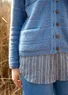 Cardigan in wool (flax blue M)