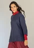 Bluse «Azores» i lin (mørk indigo M)