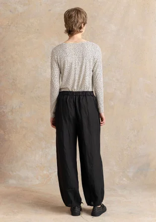 Pellavakankaiset housut - musta