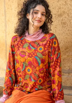 Top "Hana" en coton biologique/modal - rouge perroquet
