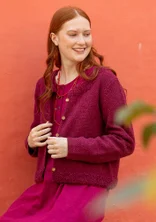 Strickjacke „Mossfire“ aus Lammwollmischung - rotkohl-melange