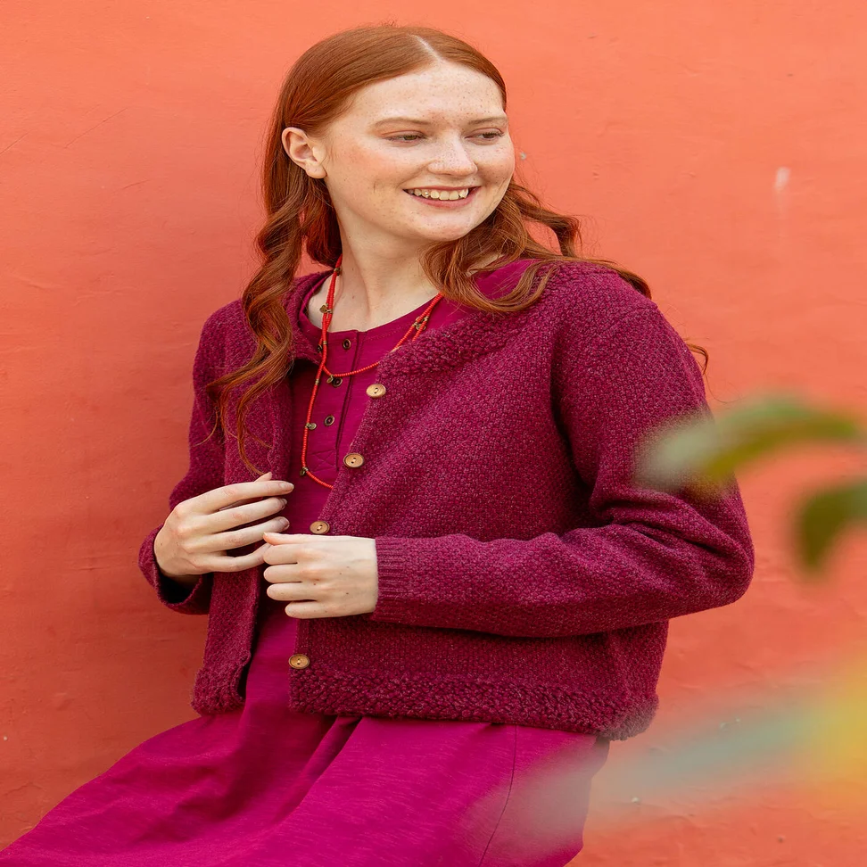 “Mossfire” lambswool blend cardigan - rdkl0SL0melange