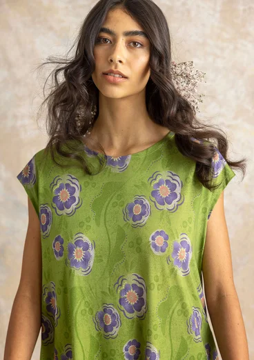 Tricot tuniek "Nypon" van biologisch katoen/modal - asperge