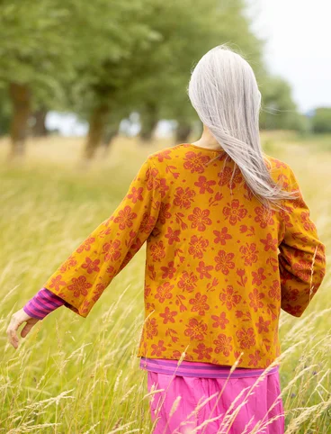 “Flora-Li” cardigan in organic/recycled cotton - curry