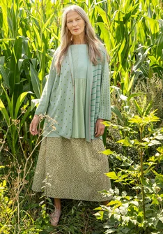 Strickjacke „Sigfride“ aus Bio-/Recycling-Baumwolle - frostgrün