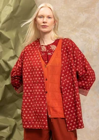Kimono tissé ”Willow” en coton biologique - henné