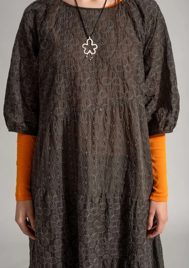 Webkleid „Duha“ aus Bio-Baumwolle - dunkelaschgrau