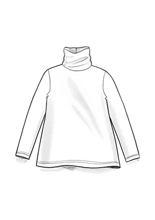 Jersey-Rollkragenshirt aus Lyocell/Elasthan - warmgrau