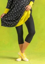“Ester” capri leggings in organic cotton/elastane - black