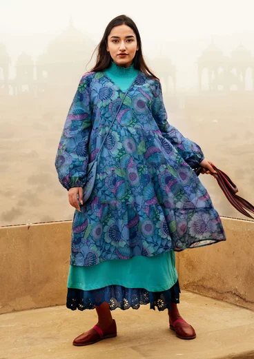 Robe "Okinawa" en coton tissé - indigo clair
