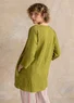 Vævet tunika i hør (grøn peber L)