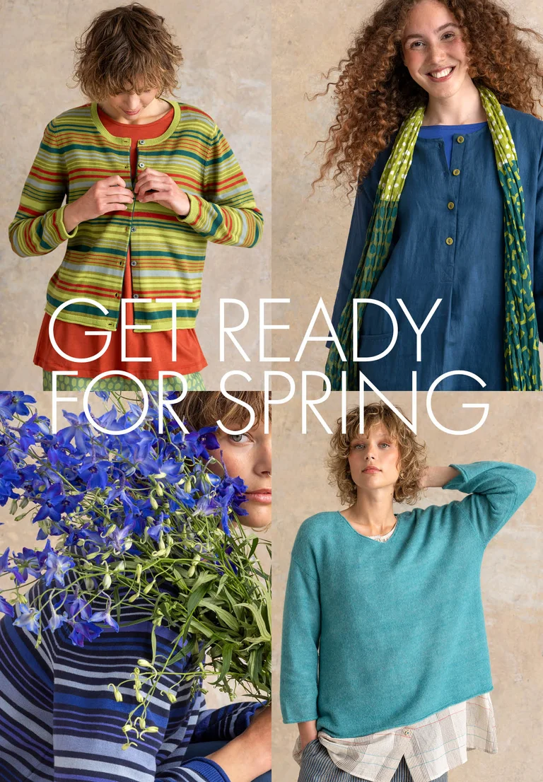 A collage of clothes from Gudrun Sjödén’s 2026 Spring collection.