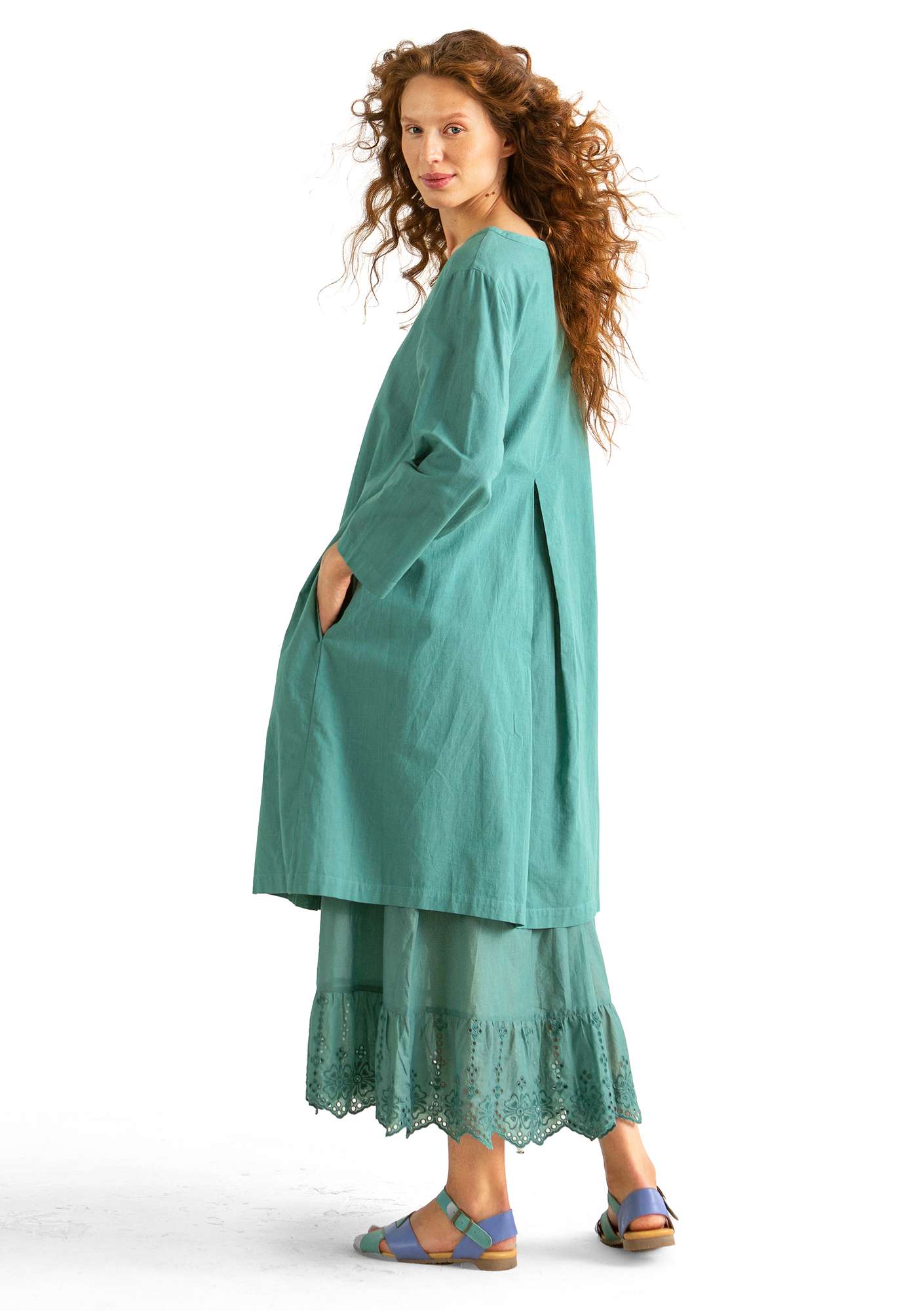 Kleid „Rut“ aus Öko-Baumwolle/Leinen wermutkraut thumbnail