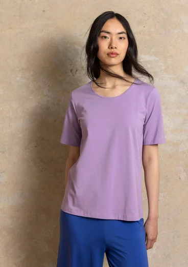 “Theia” organic cotton/elastane jersey top - moonlight purple