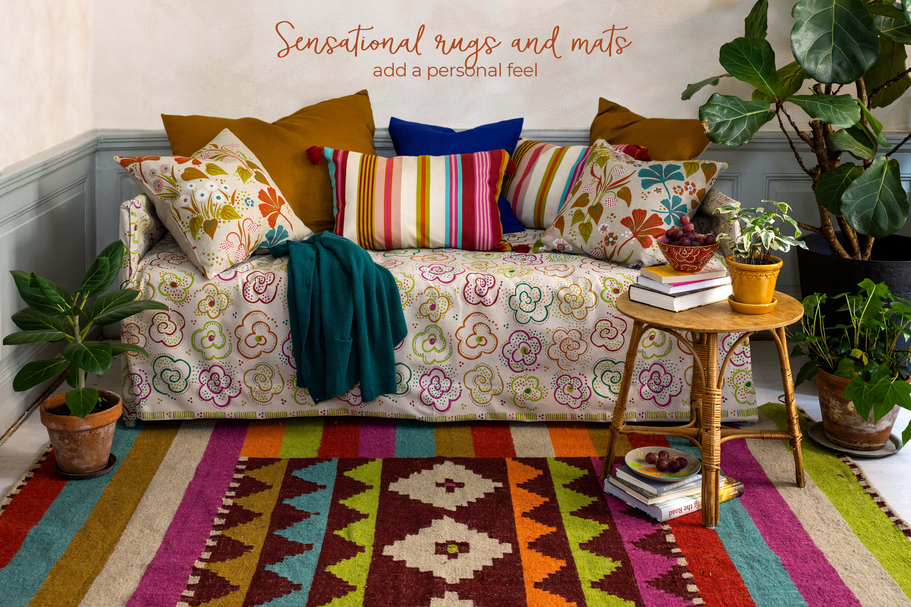 Sensational rugs and mats add a personal feel