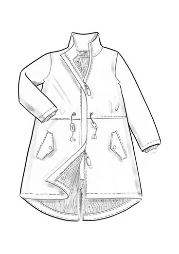 “Madison” parka in organic cotton - beetroot