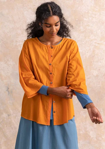 Blus "Evelyn" i ekologisk bomull - masala