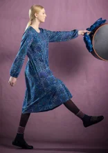 Gemustertes Kleid „Ada“ aus Bio-Baumwolle/Modal - indigo
