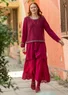 Pull sans manches "Helena" en maille de laine d'agneau mélangée (chou rouge/chiné XL)
