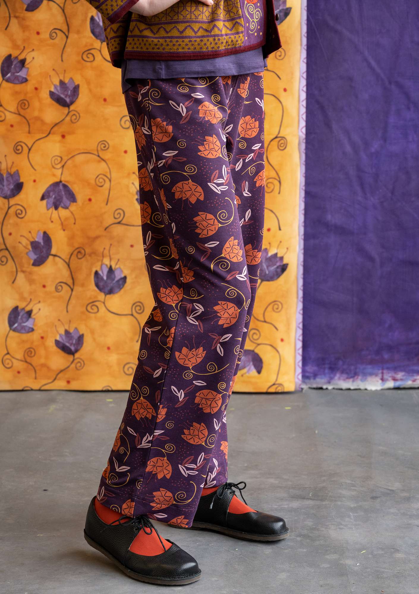 “Saffron” jersey trousers made of organic cotton/modal/elastane lake thumbnail