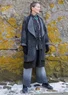 “Sunny Honey” wool coat (black M)