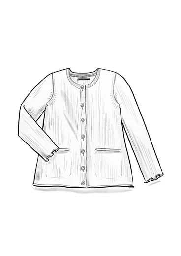 Brioche-knit linen/organic cotton cardigan - dark ash grey