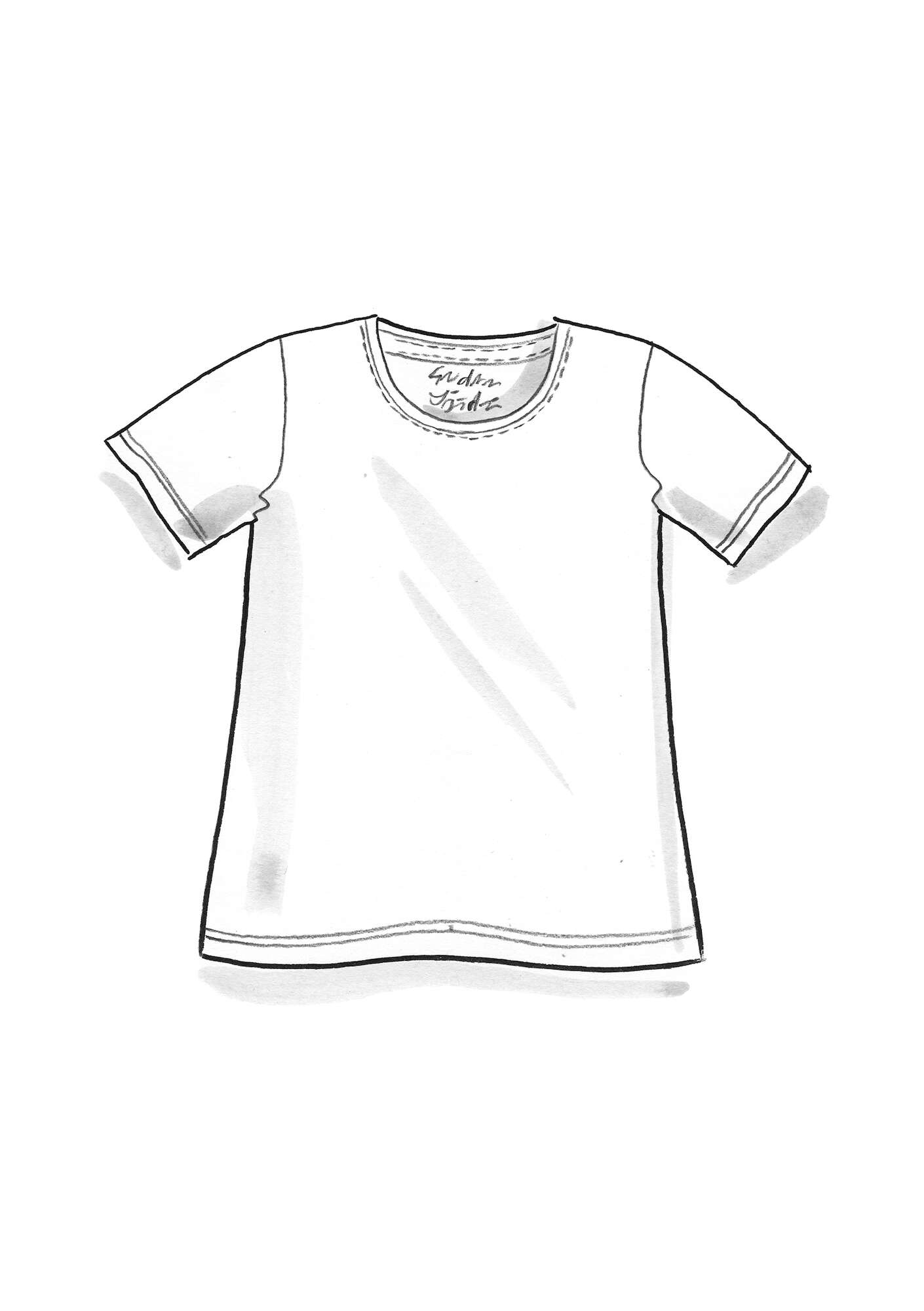 T-shirt  Ester  van biologisch katoen/elastaan cyclaam