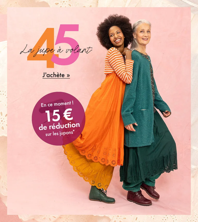 An animated gif of women wearing Gudrun Sjödén’s classic underskirts in different colours.  