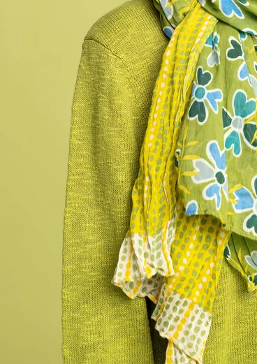 “Lillian” organic cotton shawl - lime green