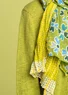“Lillian” organic cotton shawl (lime green One Size)