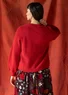 Gilet "Vinternatt" en alpaga mélangé (tomate S)