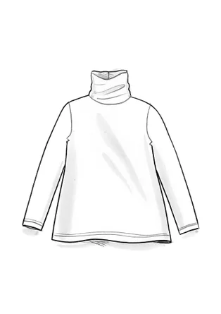Long-sleeve, lyocell/elastane jersey polo-neck top - monstera
