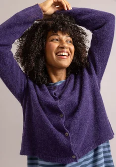 Strickjacke aus Alpakawollgemisch - nachthimmel