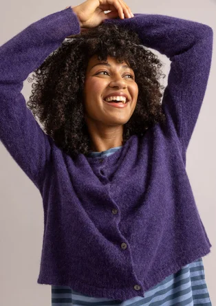 Cardigan in an alpaca blend - night sky