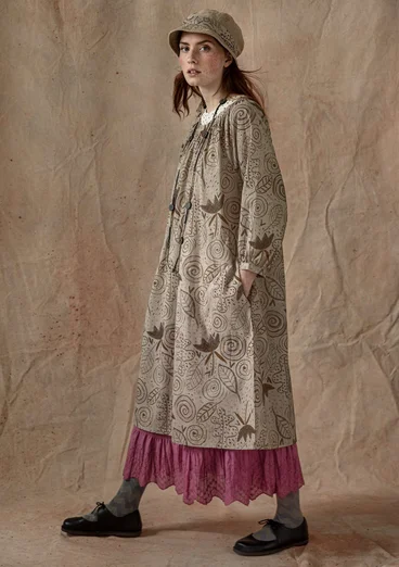 Webkleid „Krita“ aus Öko-Baumwolle - dunkelnatur