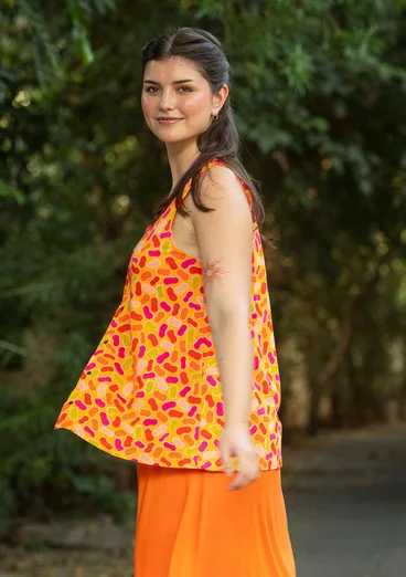Débardeur "Bip" en jersey de coton biologique - jaune soleil/motif