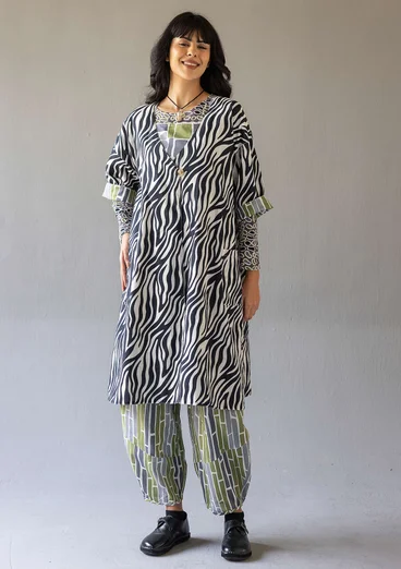 Kleid „Zebra“ aus Bio-Baumwollgewebe - vanille