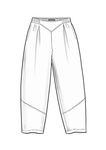 Woven organic cotton trousers - oatmeal