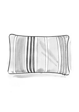“Ecuador” organic cotton cushion, with filler cushion - salvia