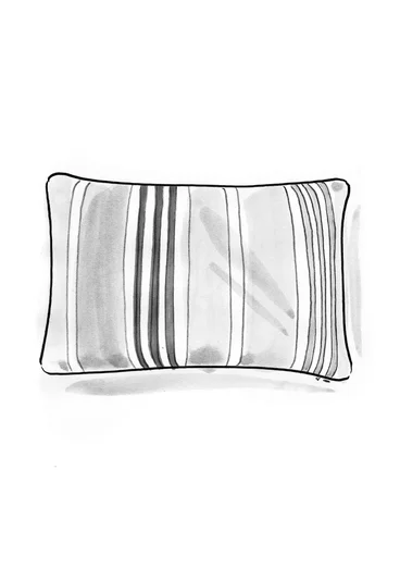 “Ecuador” organic cotton cushion, with filler cushion - salvia
