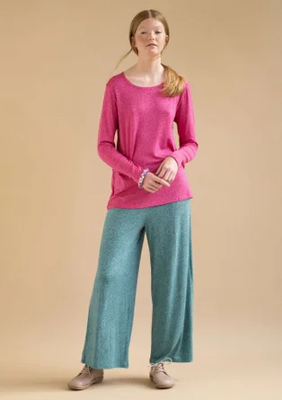Jerseyhose „Ada“ aus Lyocell/Elasthan - aqua-gemustert