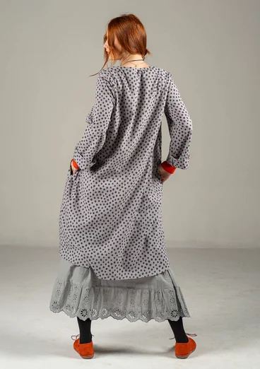 Kangasmekko "Olivia” ekopuuvillaa - harmaahaikara/kuviollinen