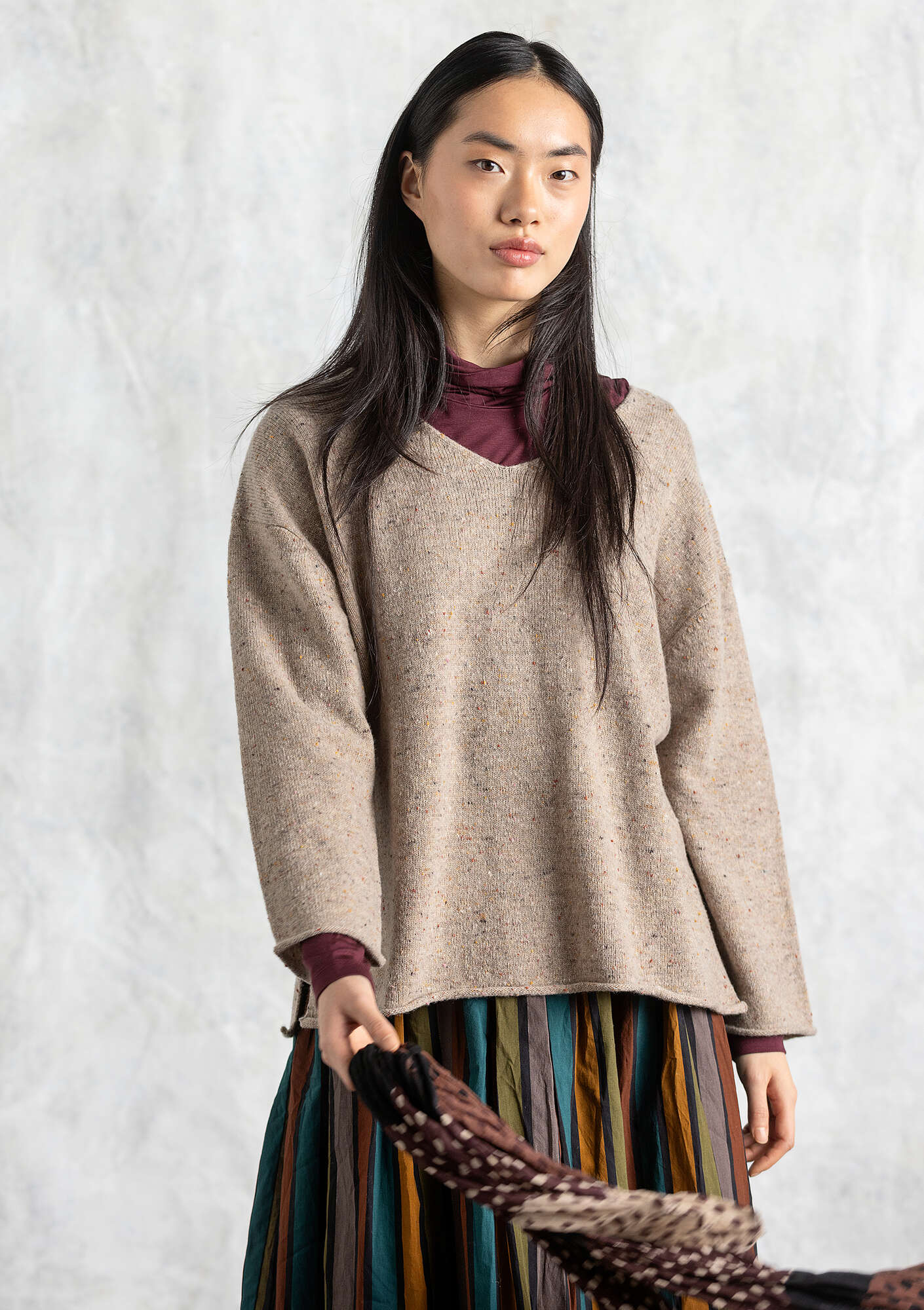 ★AMOUPRE ★ AMPR NEFSA LAMBSWOOL SWEATER Nubby sweater in a lambswool blend gudrunsjoden.com