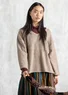 Nubby sweater in a lambswool blend (mole/melange XS)