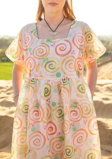 “Cumulus” woven-cotton dress - light sand