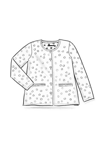Dotted organic cotton cardigan - leaf green
