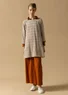Linen/recycled cotton knit sweater (natural L)